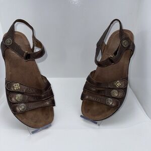 Dansko‎ Shoes Women's 38, US 7 1/2 To 8 Jess Sandal Metallic Bronze Sandal